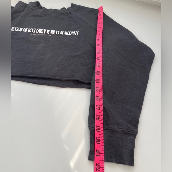 Spiritual Gangster Love for All Beings Izzy Cropped Sweatshirt Dark Grey  Size M - Picture 10 of 10